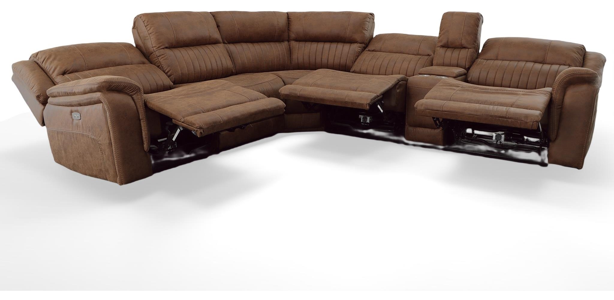 Lifestyle Franklin P213820 Three Piece Reclining Sectional Virginia Furniture Market Reclining Sectional Sofas